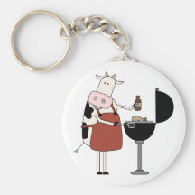Cow Barbeque Tshirts and Gifts Keychains