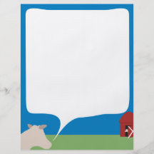 cow barn conversation letterhead flier flyers