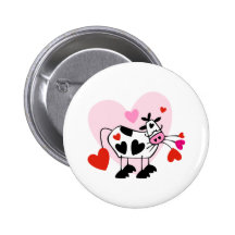 Cow Hearts Pinback Buttons