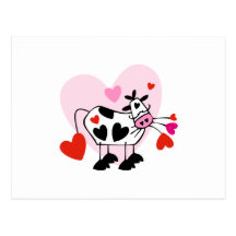 Cow Hearts Post Card