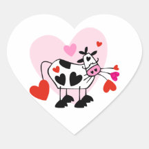 Cow Hearts Stickers