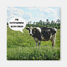 Cow Humour Refrigerator Magnet