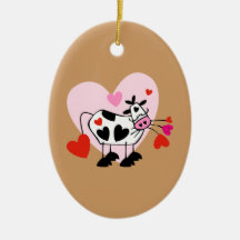 Cow Lovers Christmas Tree Ornaments