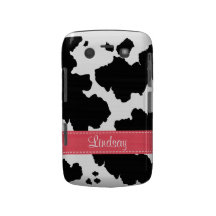 Cow Print Blackberry Bold Case Pink