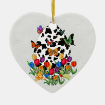Cow Skin Easter Egg Christmas Tree Ornaments