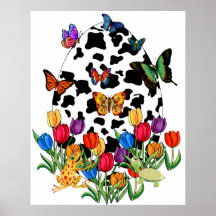 Cow Skin Easter Egg Posters