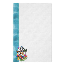 Cow Skin Easter Egg Stationery Design