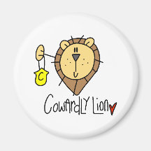 Cowardly Lion Fridge Magnet