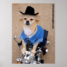 Cowboy Biker Dog Posters