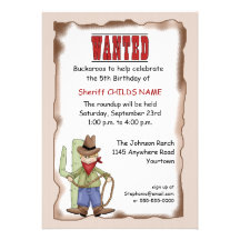 Cowboy Birthday Invitation