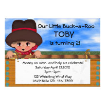 Cowboy Birthday Party Invite
