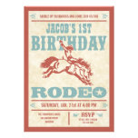 Cowboy Birthday Rodeo Party Invitations