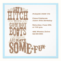Cowboy Boot Invitation invitations