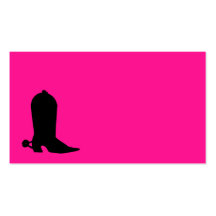 Cowboy Boot Silhouette Business Card