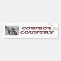 Cowboy Country Bumper Sticker