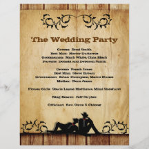 Cowboy Grooms Custom Gay Wedding Programs Flyers