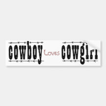 Cowboy Loves Cowgirl Bumper Stickers