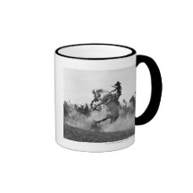 Cowboy on a bucking bronco mugs