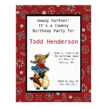 Cowboy Party Invitation