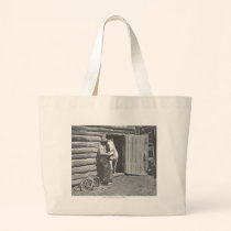 Cowboy reading a letter bags