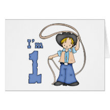 Cowboy Roper 1st Birthday Invitation Card