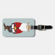 Cowboy Santa Sky  Luggage Tag