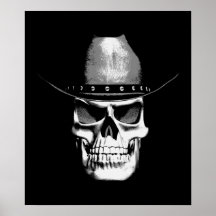 Cowboy Skull Poster