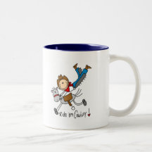 Cowboy Stick Figure Tshirts and Gifts Coffee Mug