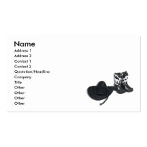CowboyHatBoots092610, Name, Address 1, Address ... Business Card Template