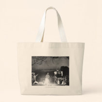 Cowboys playing and singing around a campfire bags