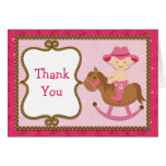 Cowgirl Baby Thank You Card