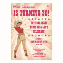 Cowgirl Birthday Invitations invitations