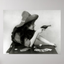 Cowgirl Gambler: 1912 Print