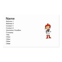 Cowgirl in Red T-shirts and Gifts Business Card Template