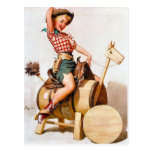 Cowgirl Pin-Up 2 Post Card