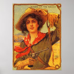 Cowgirl "Queen of the Ranch" Vintage Poster