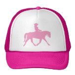 Cowgirl Riding Her Horse (pink) Mesh Hat
