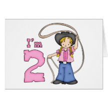 Cowgirl Roper 2nd Birthday Cards