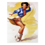 Cowgirl with Lasso Pin-Up Postcard
