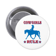 Cowgirls Rule (red/blue) Pin