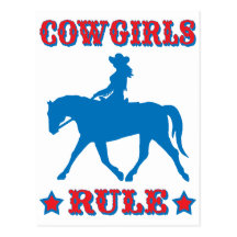 Cowgirls Rule (red/blue) Postcards