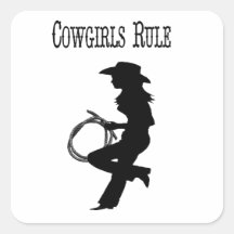 Cowgirls Rule Stickers