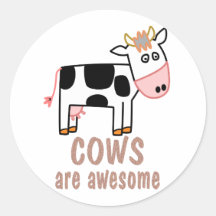 Cows are Awesome Stickers