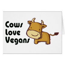 cows love vegans greeting cards