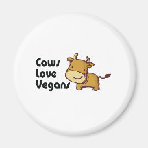 cows love vegans magnets