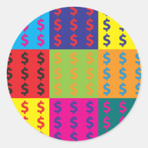CPAing Pop Art Round Stickers