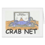 Crab Net Greeting Cards