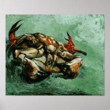 Crab on Its Back, Vincent van Gogh Poster