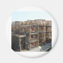 Crab Pots Refrigerator Magnet