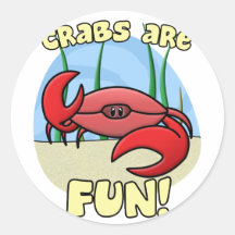 Crabs are Fun Stickers